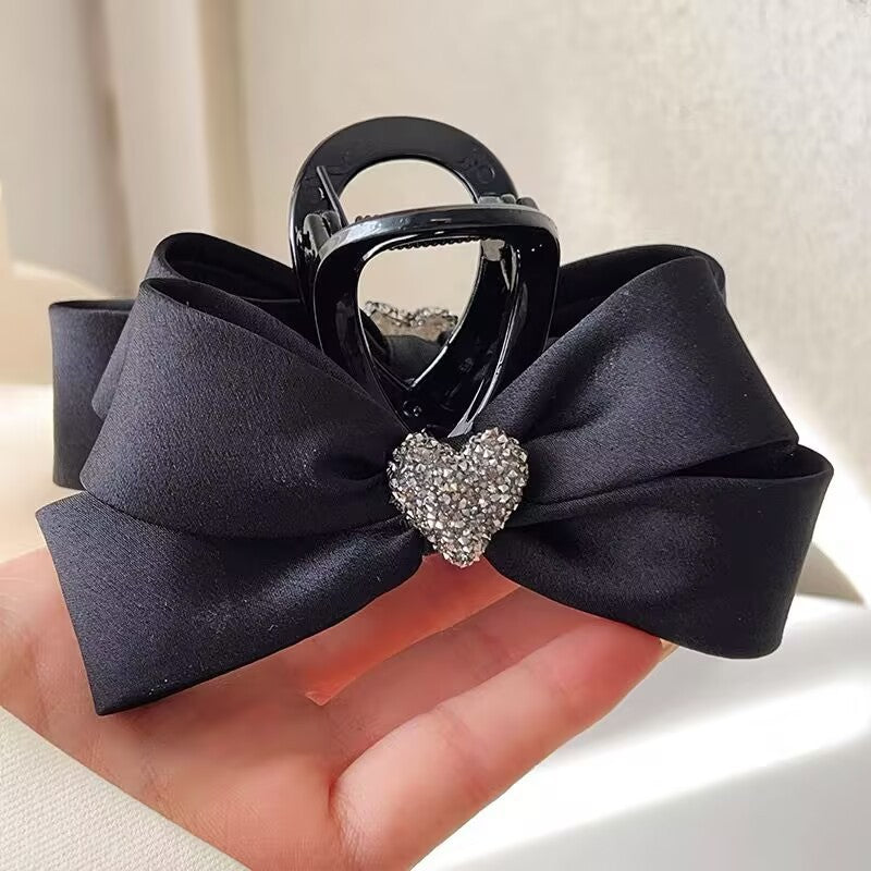 New Heart Ribbon Hair Clip Claw Clip