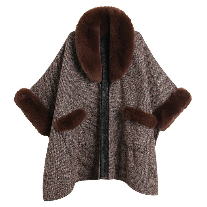 Fur Cape In Brown