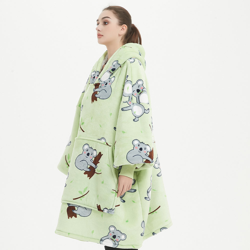 Green Koala Blanket Hoodie