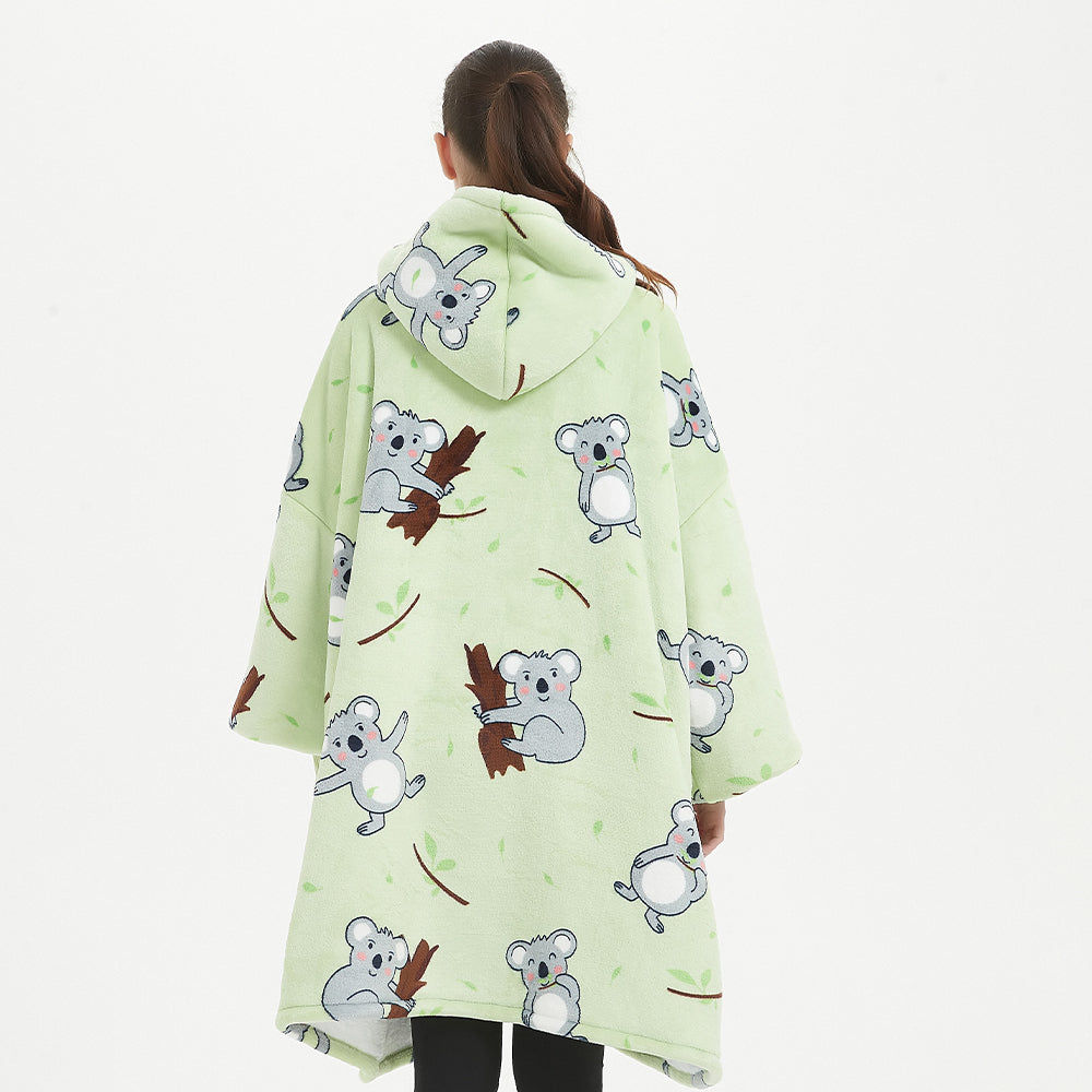 Green Koala Blanket Hoodie