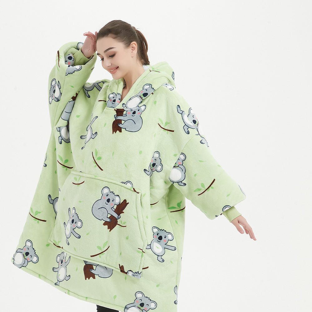 Green Koala Blanket Hoodie