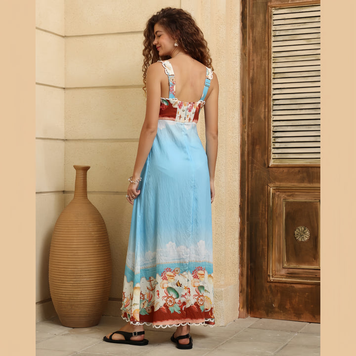 Santorini Breeze Maxi Dress
