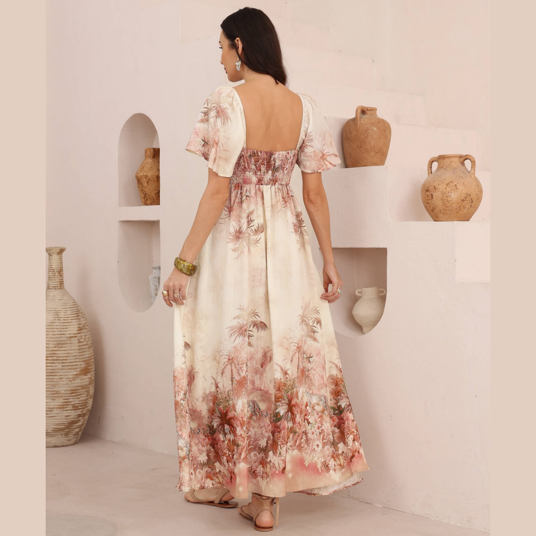 The Sienna Palm Maxi Dress