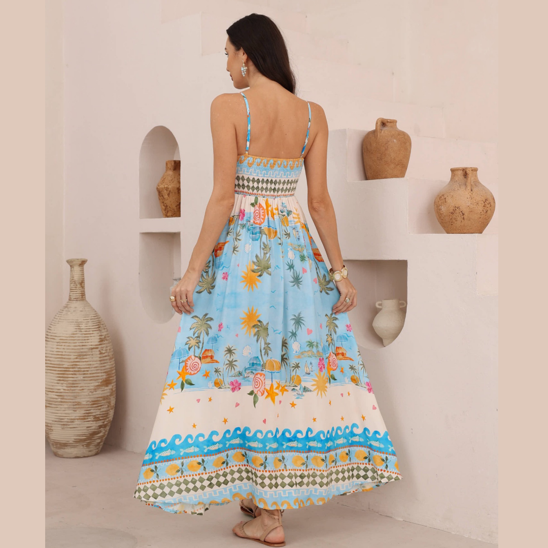 The Capri Spaghetti Strap Maxi Dress