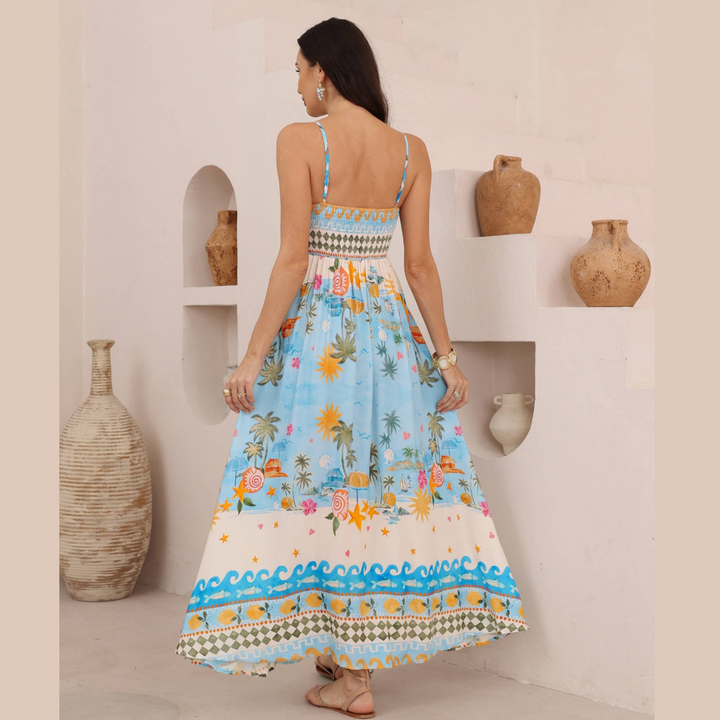 The Capri Spaghetti Strap Maxi Dress