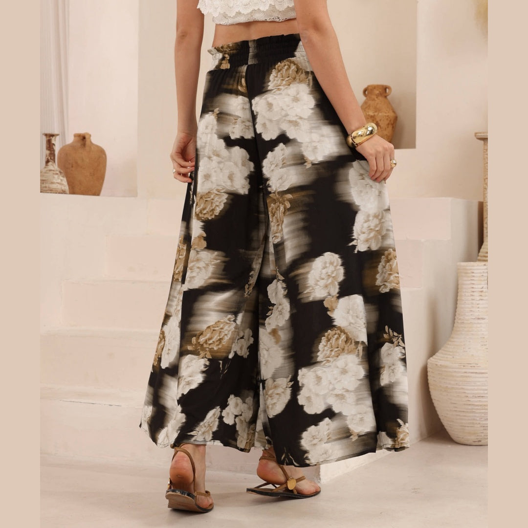 Sahara Bloom  High Waisted Wide Leg Pants
