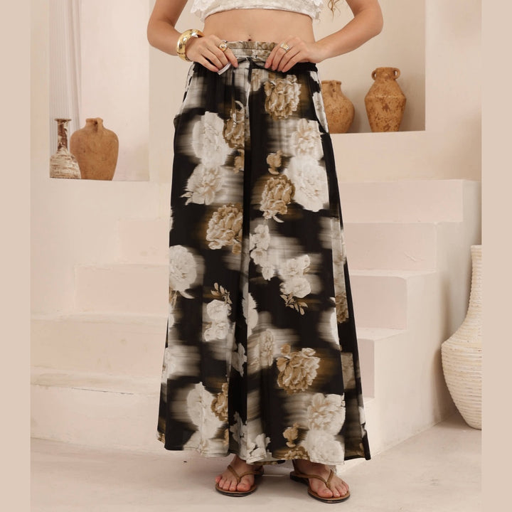 Sahara Bloom  High Waisted Wide Leg Pants