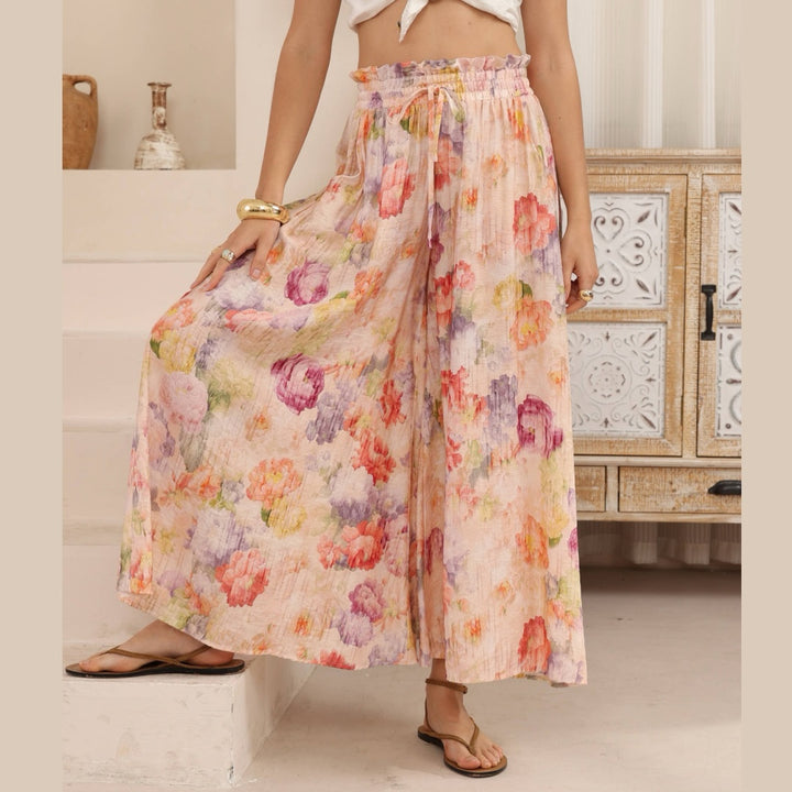 Blush Garden Co-ord  High Waisted Wide Leg Pants