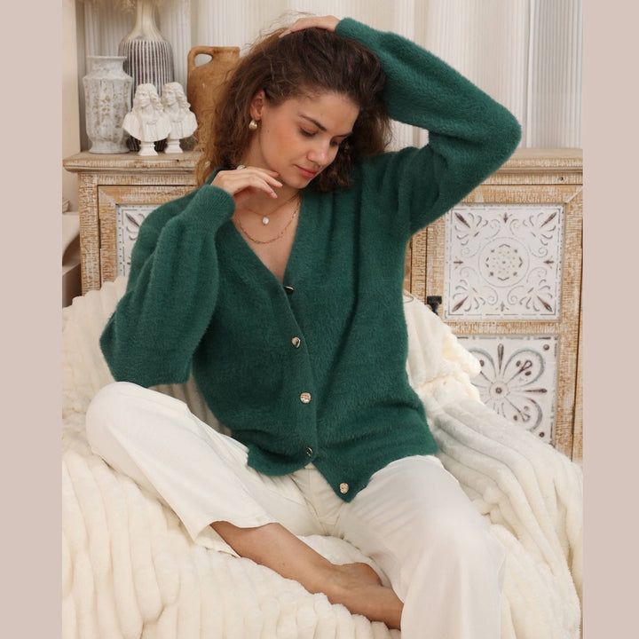 Cloud Cardigan-Dark Green