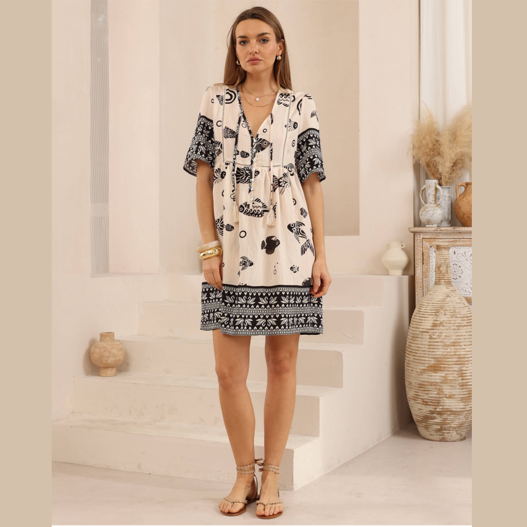 Fish-scale Babydoll Dress