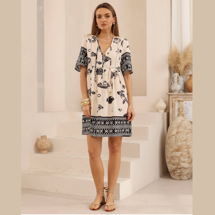 Fish-scale Babydoll Dress