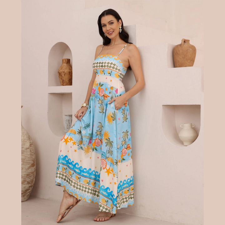 The Capri Spaghetti Strap Maxi Dress
