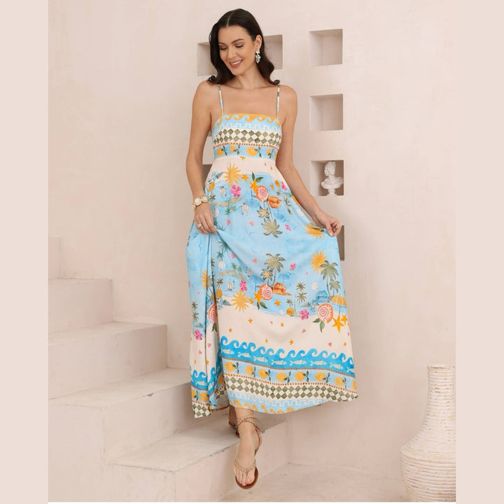 The Capri Spaghetti Strap Maxi Dress
