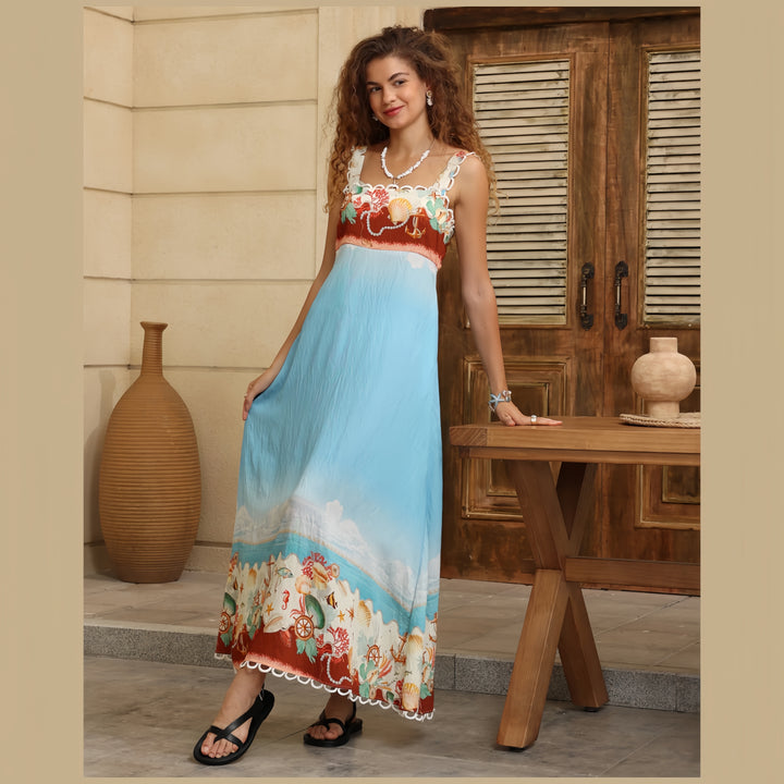 Santorini Breeze Maxi Dress