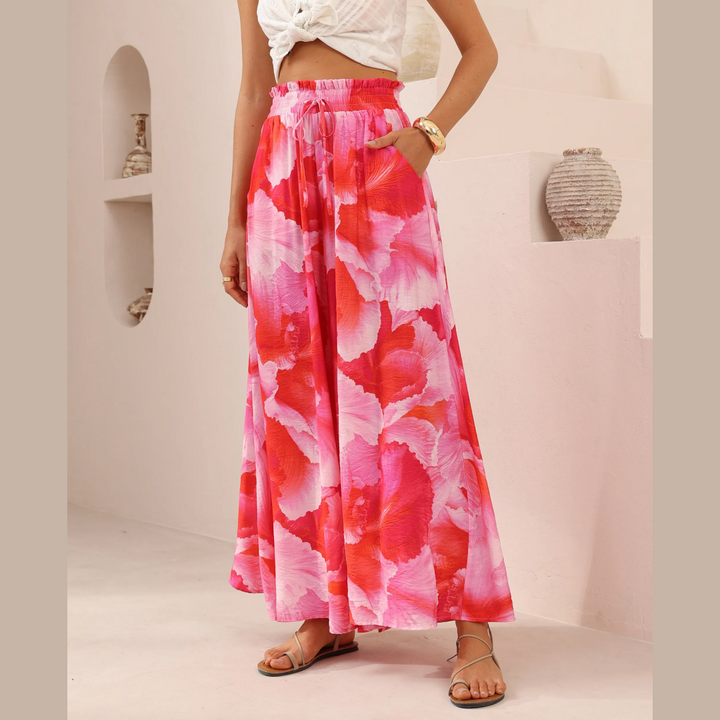 Aurora Pants -Paper Bag High Waisted Wide Leg Pants