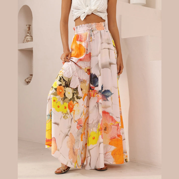 Camila Pants -Paper Bag High Waisted Wide Leg Pants