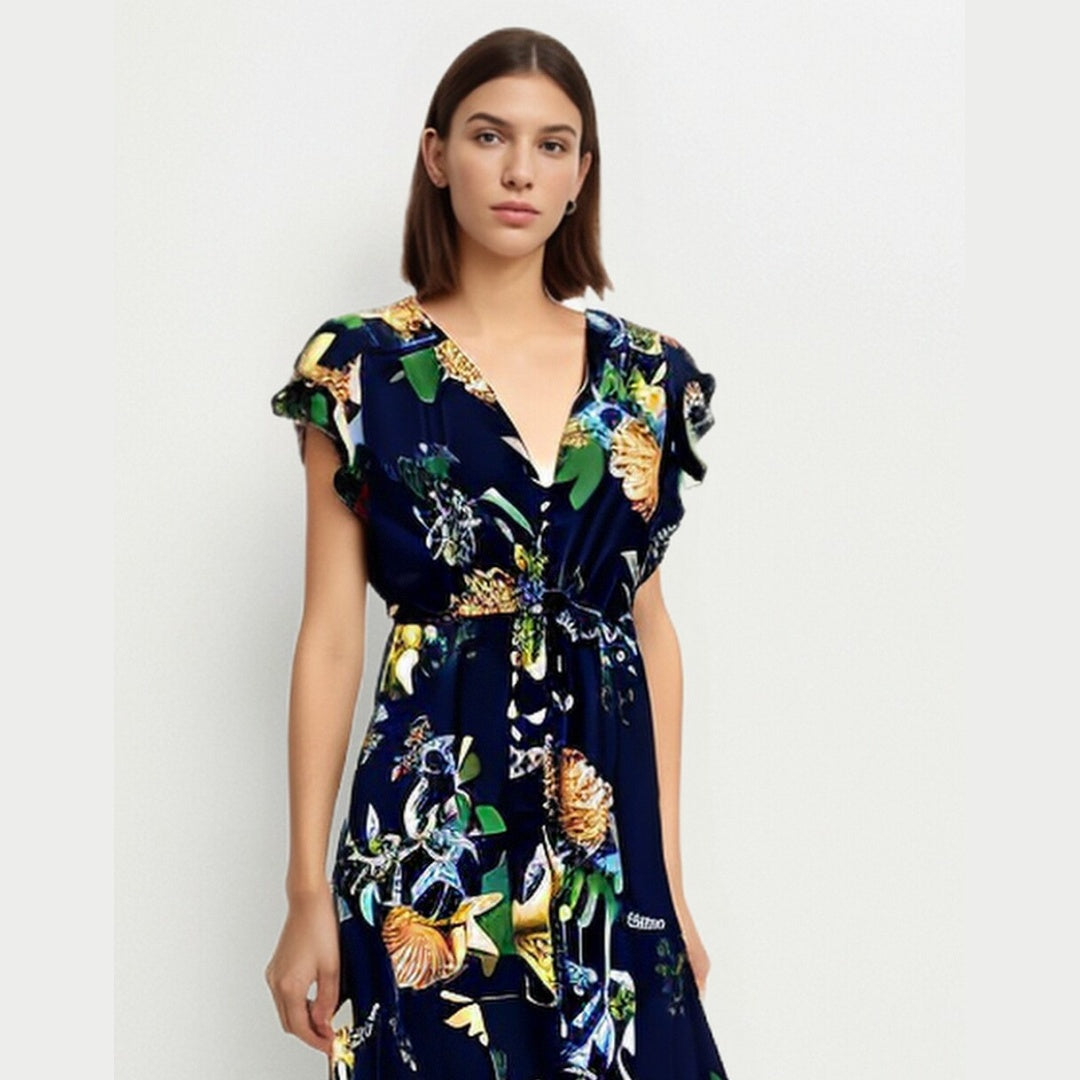 Hooper Dress In Navy Flower