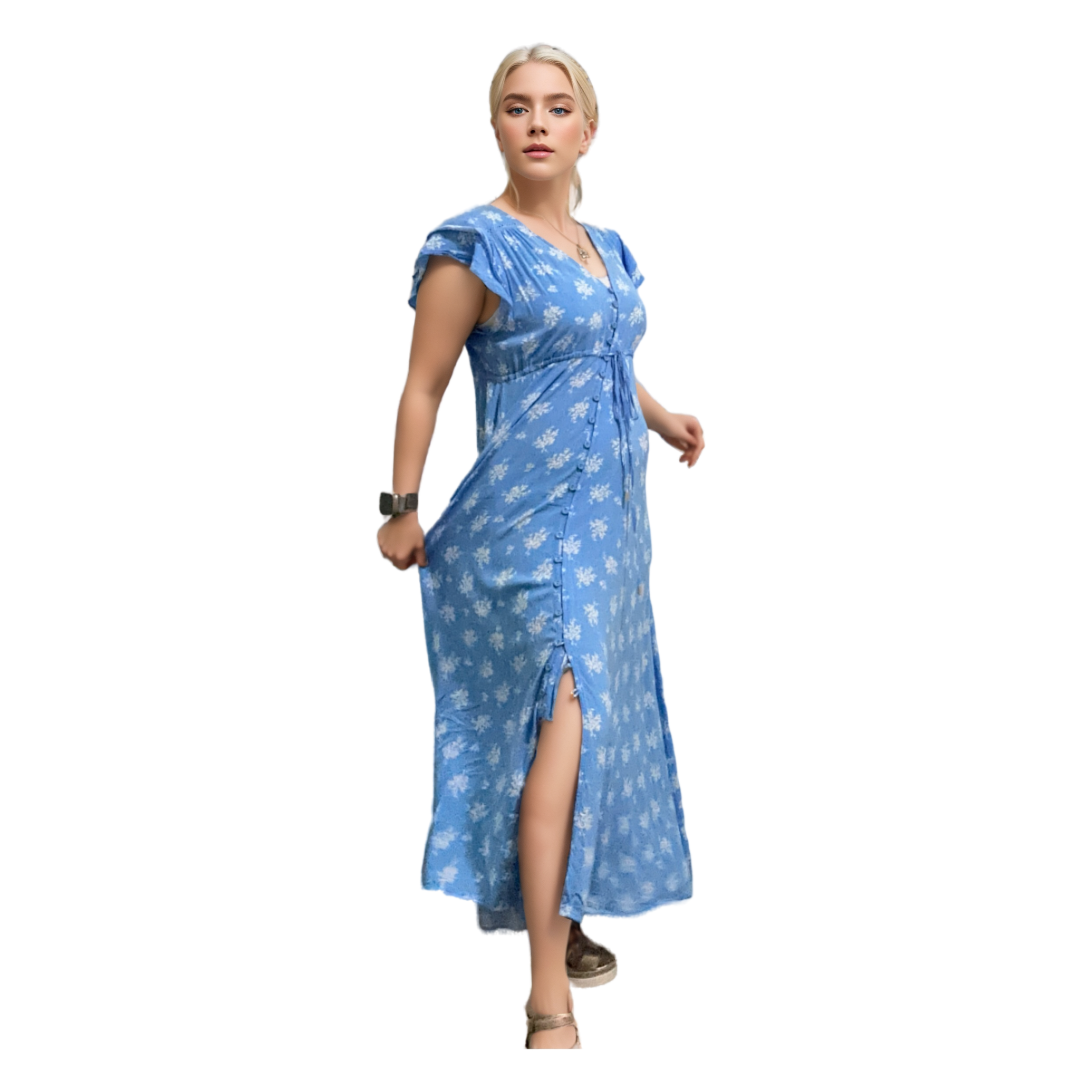 Hooper Dress In Bright Blue