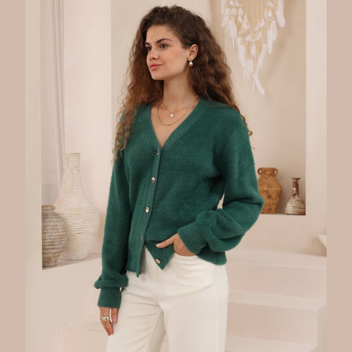 Cloud Cardigan-Dark Green