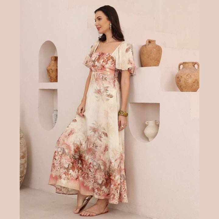 The Sienna Palm Maxi Dress