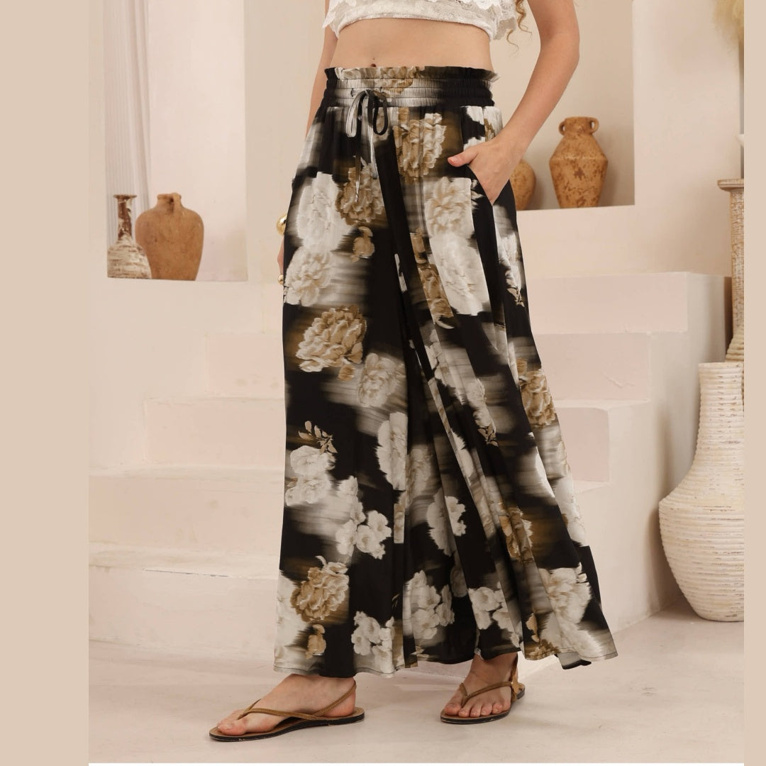 Sahara Bloom  High Waisted Wide Leg Pants