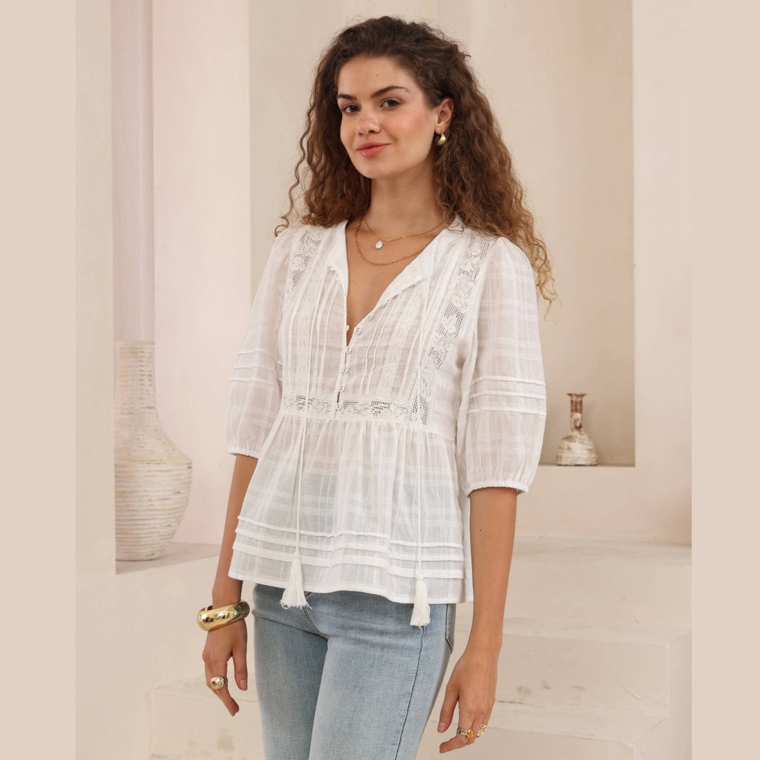The Elowen Blouse – White